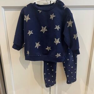 Uniqlo 18-24m navy Star Print Toddler Outfit